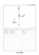 Montageskizze eines Kludi Brause-Sets mit Wandhalter, Gleiter, Handbrause und Brauseschlauch zur einfachen Installation und Nutzung im Badezimmer.